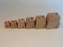 Klemmkeil Set, 6 Stück, Gr.2-7 (ohne Reepschnur)